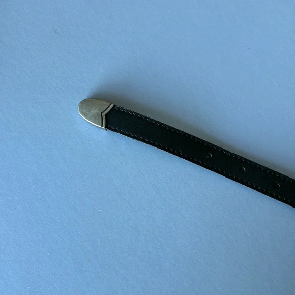 NWT BANANA REPUBLIC women’s black leather Western style belt size medium - Picture 5 of 7